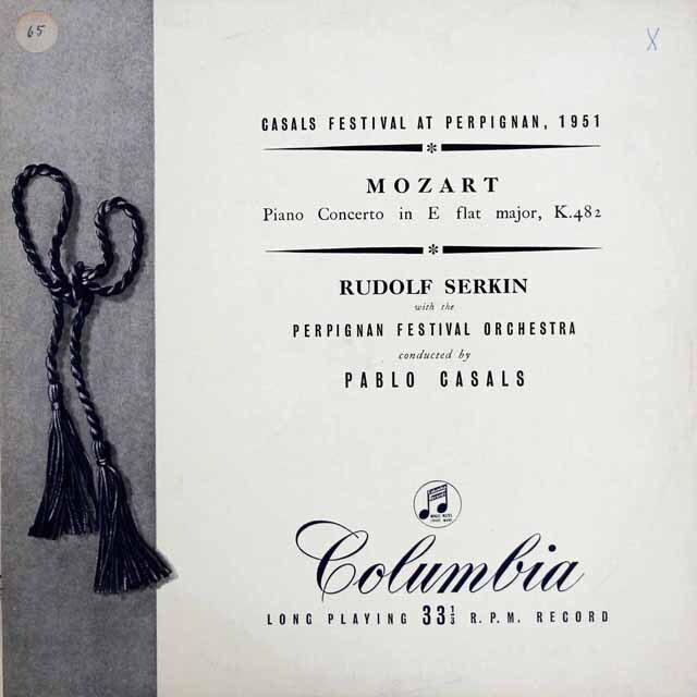 【オリジナル盤】　ゼルキン、カザルスのモーツァルト/ピアノ協奏曲第22番　英Columbia　3635　LP レコード