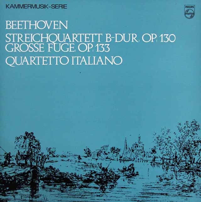 イタリア四重奏団のベートーヴェン/弦楽四重奏曲第13番、大フーガ変ロ長調　蘭PHILIPS　3635　LP レコード