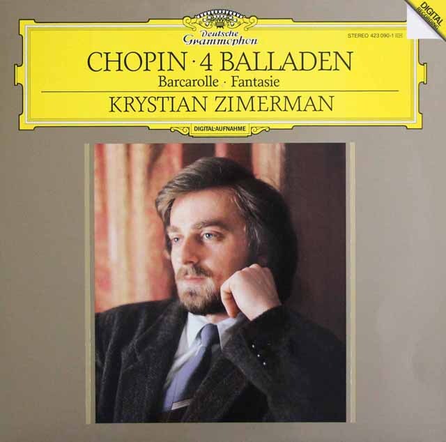 ツィマーマンのショパン/4つのバラード、舟歌、幻想曲　独DGG　3635　LP レコード