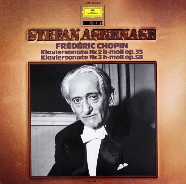 アスケナーゼのショパン/ピアノ・ソナタ第2番「葬送」、第3番　独DGG　3635　LP レコード