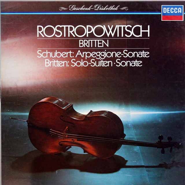 ロストロポーヴィチ、ブリテンのシューベルト/アルペジオーネ・ソナタほか　独DECCA　3635　LP レコード