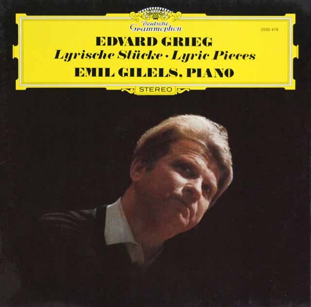 ギレリスのグリーグ/抒情小曲集より　独DGG　3637　LP レコード