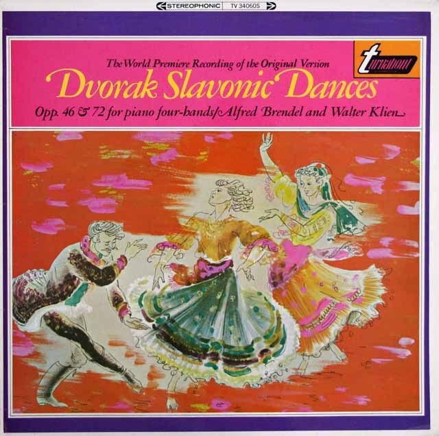 ブレンデル、クリーンのドヴォルザーク/スラブ舞曲集（4手ピアノ版）　英turnabout　3637　LP レコード