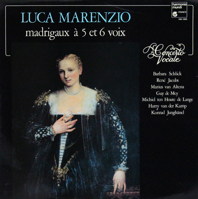 ヤーコブスのマレンツィオ/５声と６声のためのマドリガーレ集　仏HM　3638　LP レコード