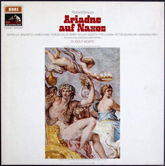 【オリジナル盤】ケンペのR.シュトラウス/「ナクソス島のアリアドネ」全曲　英EMI　3638　LP レコード