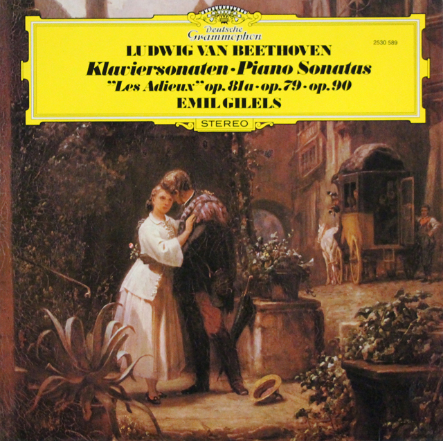 ギレリスのベートーヴェン/ピアノソナタ第26番「告別」ほか　独DGG　3640　LP レコード