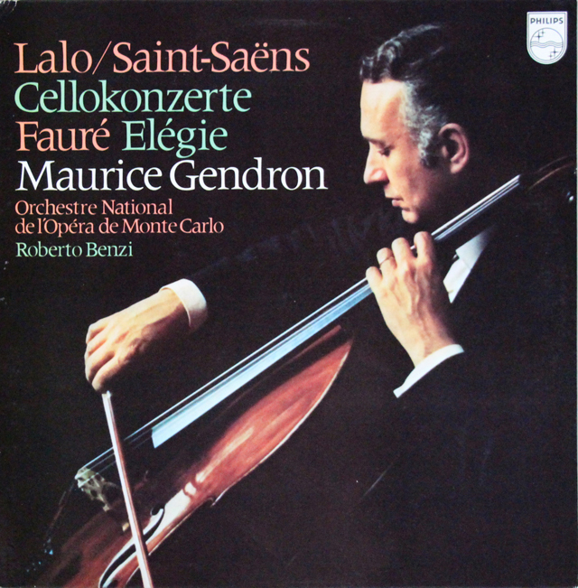 ジャンドロンのラロ、サン＝サーンス、フォーレ/チェロ協奏曲集　蘭PHILIPS　3640　LP レコード