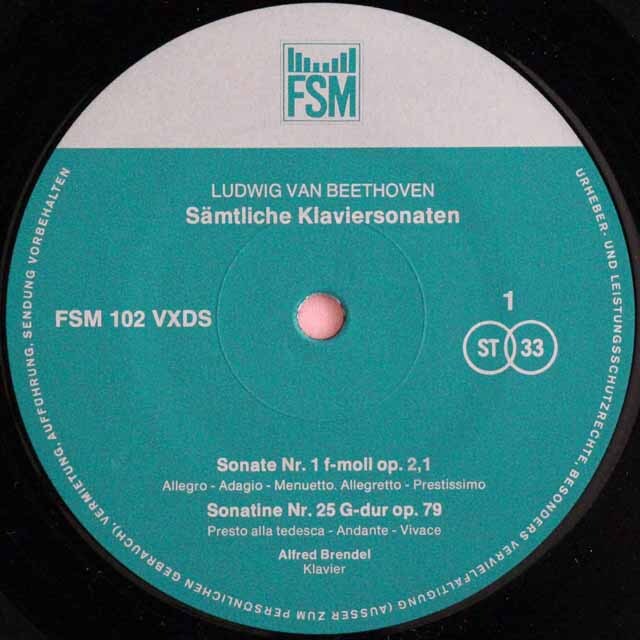 LP レコード ブレンデルのベートーヴェン/ピアノソナタ全集 独FSM 3691