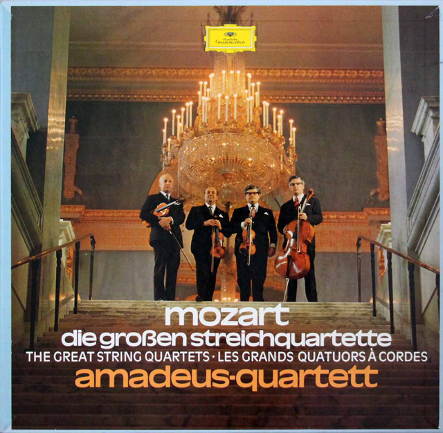 アマデウス四重奏団のモーツァルト/後期弦楽四重奏曲集　独DGG　3702　LP レコード