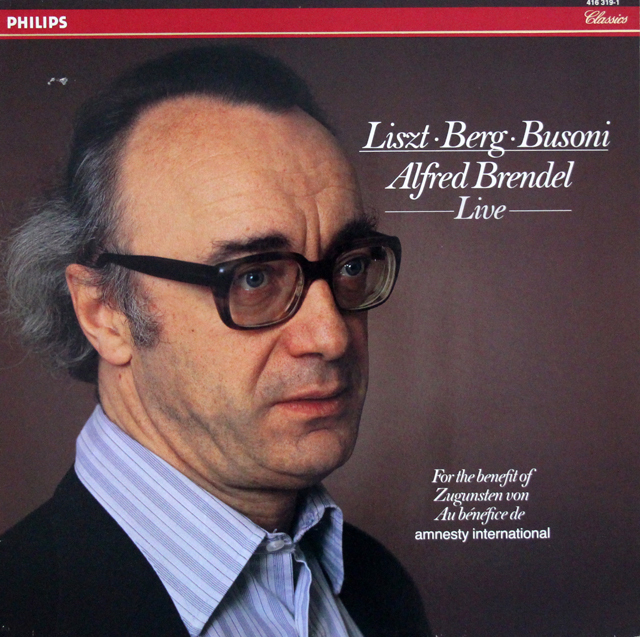 ブレンデルのリスト、ベルク、ブゾーニ小品集(ライヴ録音)　蘭PHILIPS　3702　LP レコード