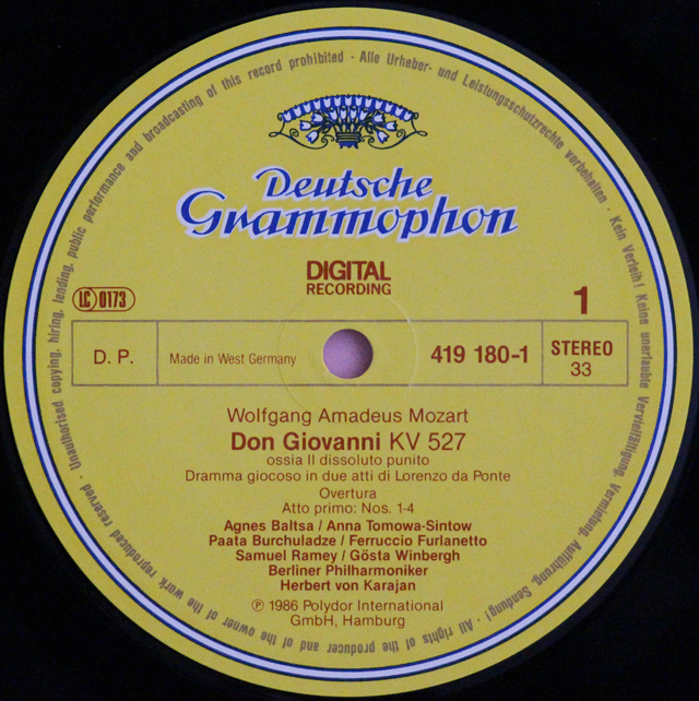LP レコード カラヤンのモーツァルト/「ドン・ジョヴァンニ」全曲 独