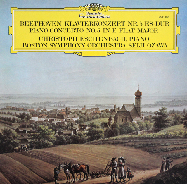 エッシェンバッハ&小澤のベートーヴェン/ピアノ協奏曲第5番「皇帝」　独DGG　3704　LP レコード