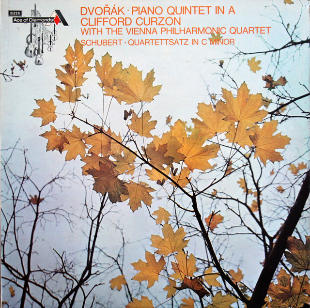 カーゾン、ウィーンフィル四重奏団のドヴォルザーク/ピアノ五重奏曲ほか　英DECCA (Ace of Diamonds)　3704　LP レコード