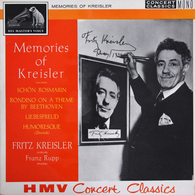 クライスラーのヴァイオリン小品集　英HMV　3704　LP レコード
