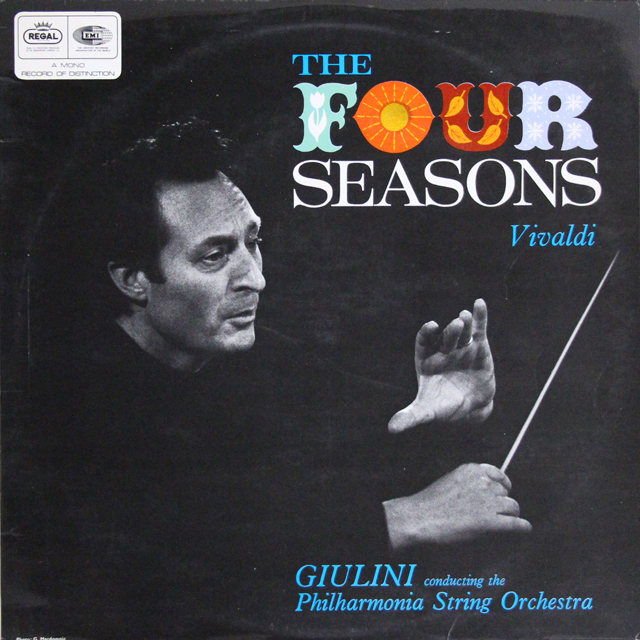 ジュリーニのヴィヴァルディ/「四季」　英EMI (REGAL)　3704　LP レコード