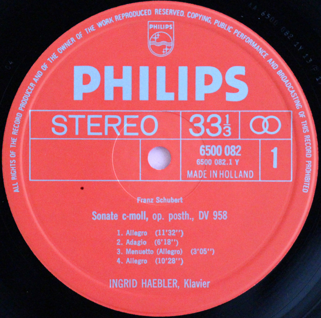 LP レコード ヘブラーのシューベルト/ピアノソナタ全集 蘭
