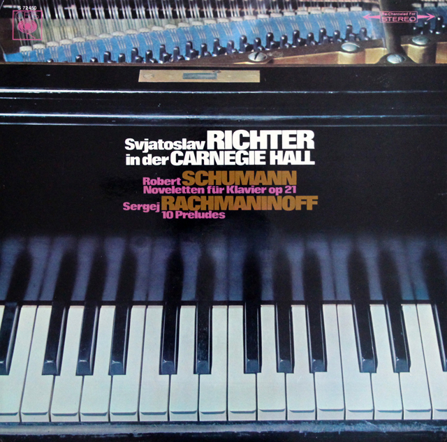 リヒテルのカーネギーホール・ライヴ(3)　シューマン/ノヴェレッテ、ラフマニノフ/前奏曲　独CBS　3705　LP レコード