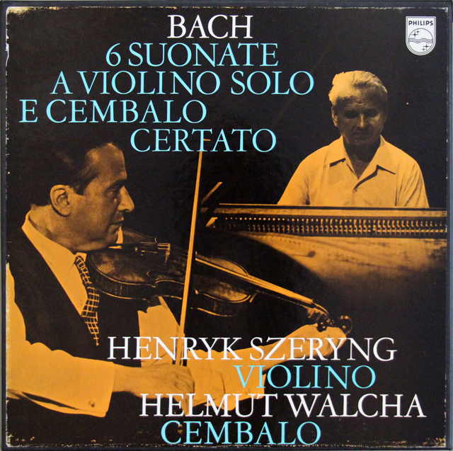 シェリング、ヴァルヒャのバッハ/ヴァイオリンとチェンバロのためのソナタ集　蘭PHILIPS　3705　LP レコード