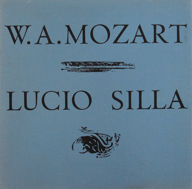 チラーリオのモーツァルト/「ルーチョ・シッラ」全曲　独HM　3705　LP レコード