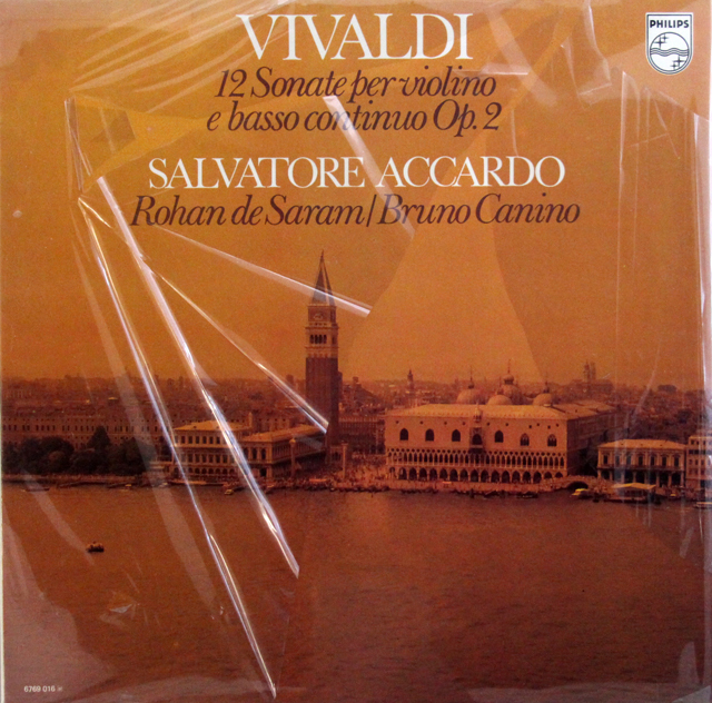 【未開封、サンプル盤】　アッカルドのヴィヴァルディ/12曲のヴァイオリンソナタ集　蘭PHILIPS　3705　LP レコード
