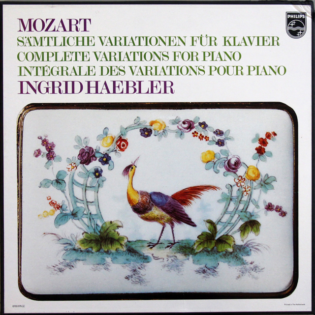 ヘブラーのモーツァルト/ピアノ変奏曲全集　蘭PHILIPS　3705　LP レコード