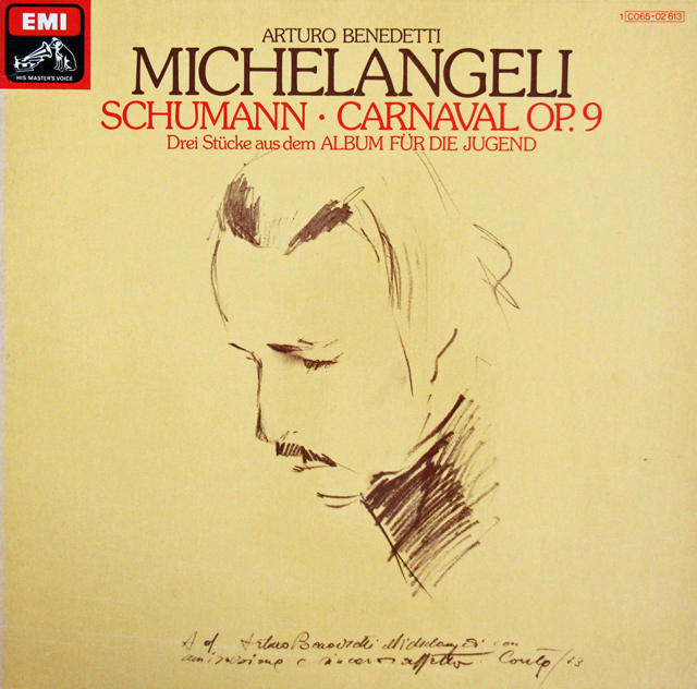【独最初期盤】　ミケランジェリのシューマン/「謝肉祭」ほか　独EMI　3706　LP レコード