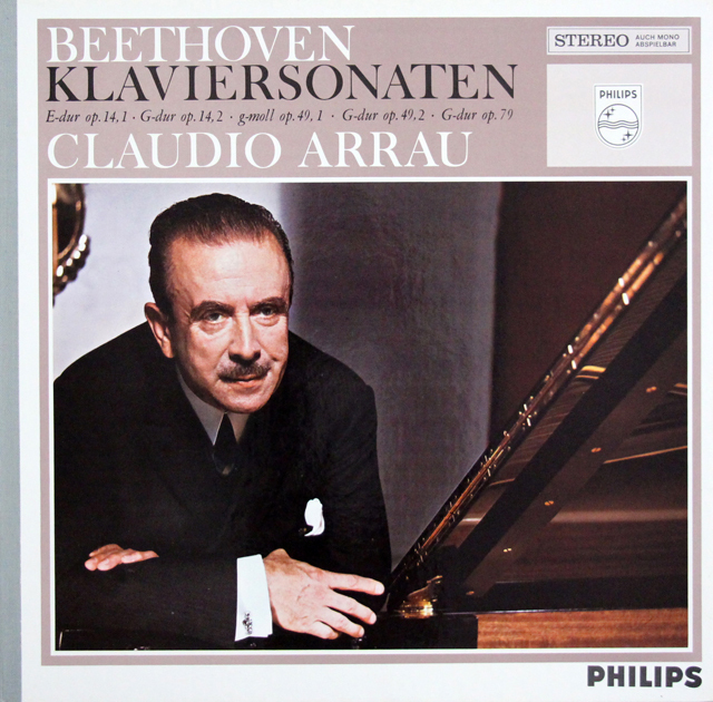 アラウのベートーヴェン/ピアノソナタ第9、10、19、20、25番　蘭PHILIPS　3707　LP レコード