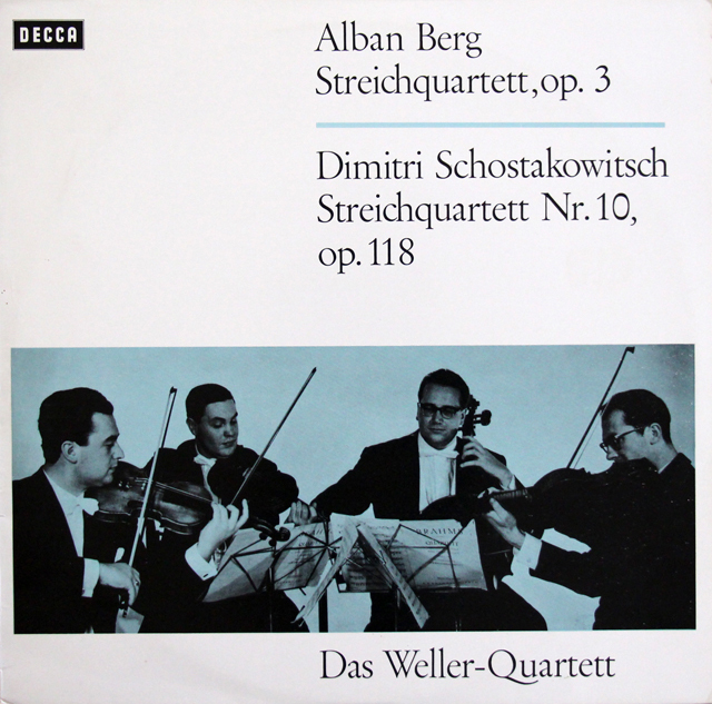 ウェラー四重奏団のベルク/弦楽四重奏曲ほか　独DECCA　3707　LP レコード