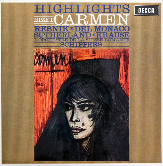 シッパースのビゼー/「カルメン」抜粋　英DECCA　3707　LP レコード