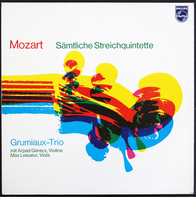 グリュミオー・トリオらのモーツァルト/弦楽五重奏曲集　蘭PHILIPS　3707　LP レコード