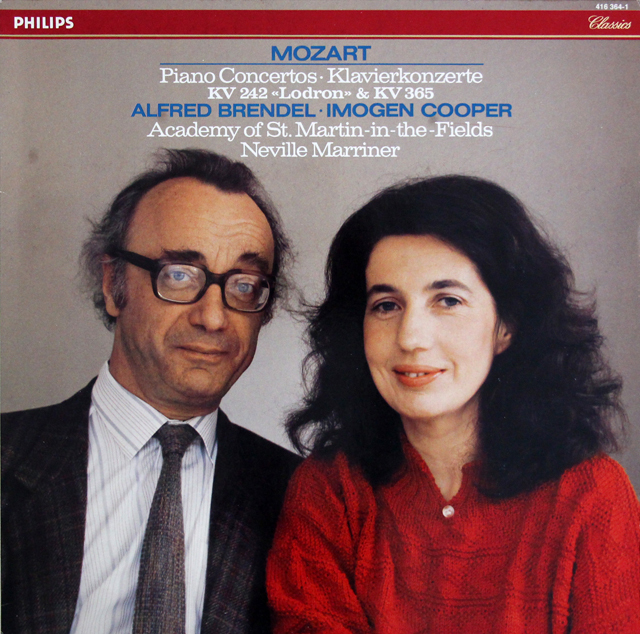 ブレンデル、クーパー、マリナーのモーツァルト/2台のピアノのための協奏曲集　蘭PHILIPS　3708　LP レコード