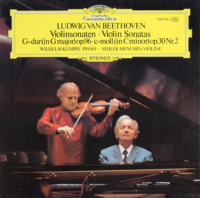 メニューイン、ケンプのベートーヴェン/ヴァイオリン・ソナタ第7、10番　独DGG　3708　LP レコード