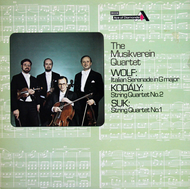 ムジークフェライン四重奏団のヴォルフ/イタリアン・セレナーデ ほか　英DECCA(Ace of Diamonds)　3708　LP レコード