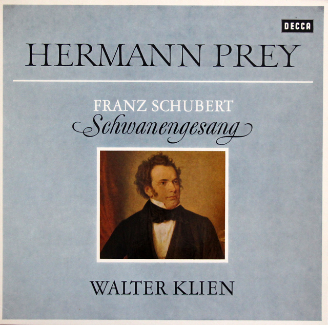プライ、クリーンのシューベルト/「白鳥の歌」　独DECCA　3708　LP レコード