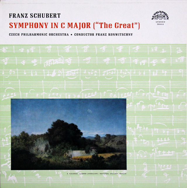 コンヴィチュニーのシューベルト/交響曲 第9番 「ザ・グレイト」　チェコスロヴァキアSUPRAPHON　3708　LP レコード