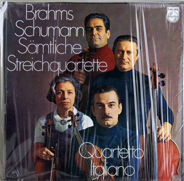 【未開封】　イタリア四重奏団のブラームス&シューマン/弦楽四重奏曲集　蘭PHILIPS  3708　LP レコード