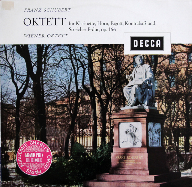 ウィーン・オクテット（八重奏団）のシューベルト/八重奏曲　独DECCA　3709　LP レコード