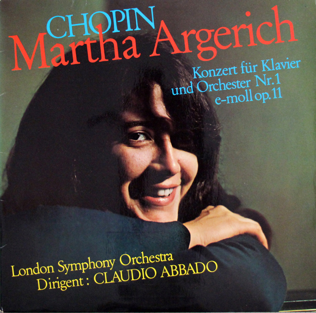 アルゲリッチ、アバドのショパン/ピアノ協奏曲第1番ほか　スイスexlibris　3709　LP レコード