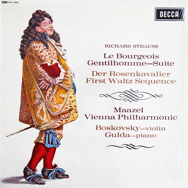 マゼール、グルダのR.シュトラウス/「町人貴族」、「ばらの騎士」ワルツ　英DECCA　3709　LP レコード