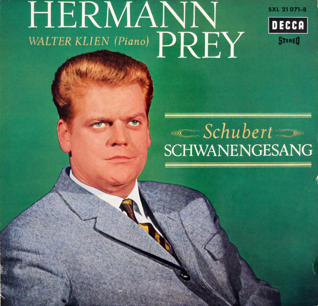 プライのシューベルト/「白鳥の歌」　独DECCA　3710　LP レコード