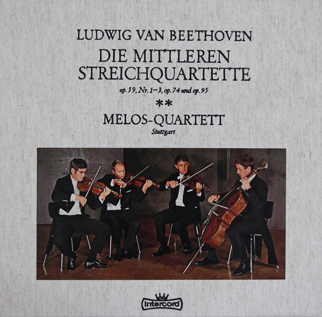 メロス四重奏団のベートーヴェン/中期弦楽四重奏曲集　独Intercord　3710　LP レコード