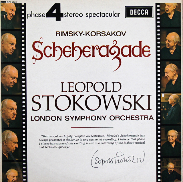 ストコフスキーのリムスキー=コルサコフ/交響組曲「シェヘラザード」　英DECCA　3710　LP レコード