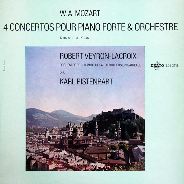 【モノラル】　ラクロワ、リステンパルトのモーツァルト/ピアノ協奏曲　仏ERATO　3711　LP レコード