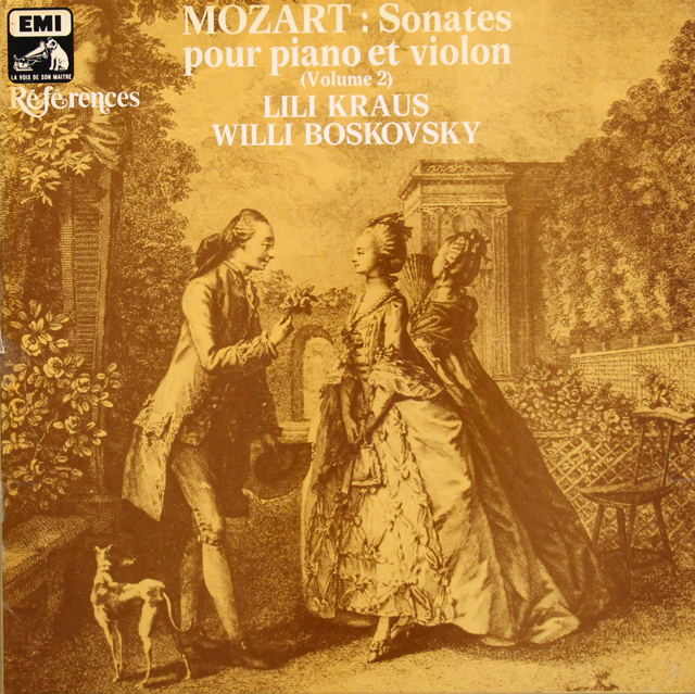 ボスコフスキー、リリー・クラウスのモーツァルト/ヴァイオリンソナタ集　第2巻　仏EMI（VSM）　3713　LP レコード