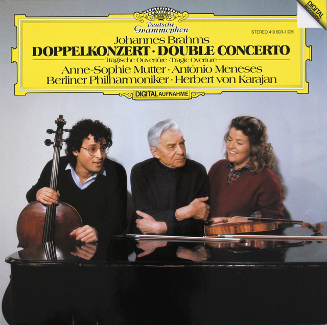 ムター、メネセス、カラヤンのブラームス/ヴァイオリンとチェロのための二重協奏曲ほか　独DGG　3717　LP レコード