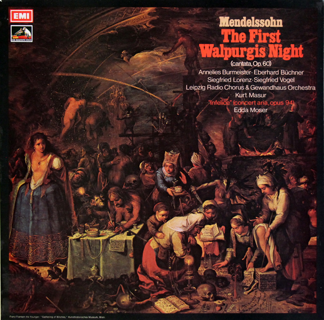 【オリジナル盤】　マズアのメンデルスゾーン/「最初のワルプルギスの夜」ほか　英EMI　3717　LP レコード