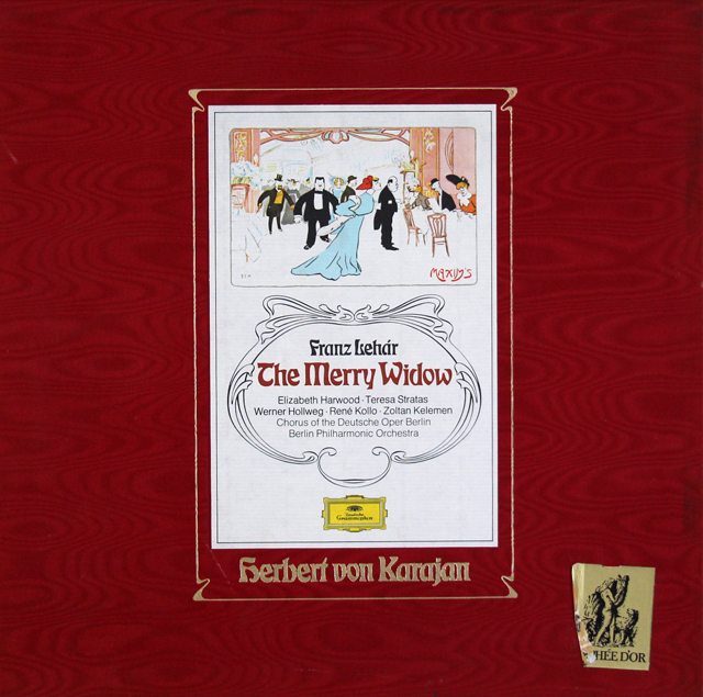 カラヤンのレハール/喜歌劇「メリー・ウィドウ」全曲　独DGG　3717　LP レコード