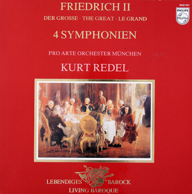 レーデルのフリードリヒ2世（大王）/交響曲集　蘭PHILIPS　3718　LP レコード