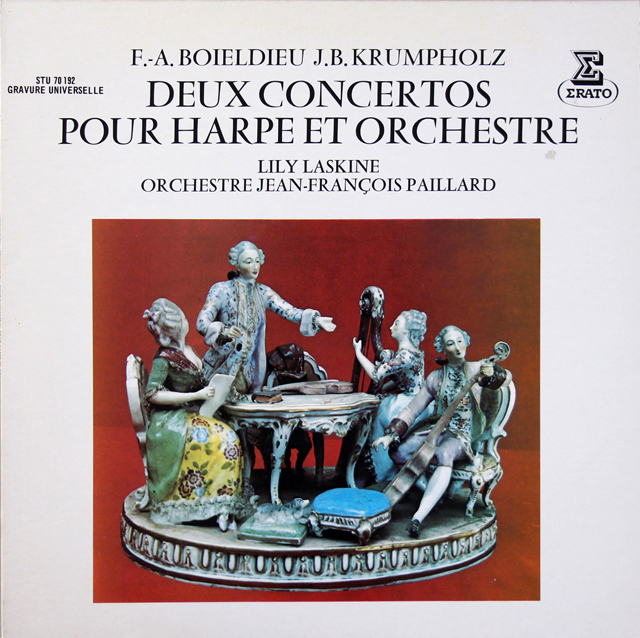 ラスキーヌ、パイヤール/ハープ協奏曲集　仏ERATO　3718　LP レコード