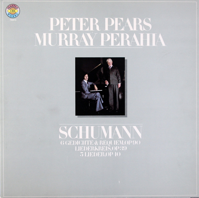 ピアース、ペライアのシューマン/リーダークライス ほか　独CBS　3718　LP レコード